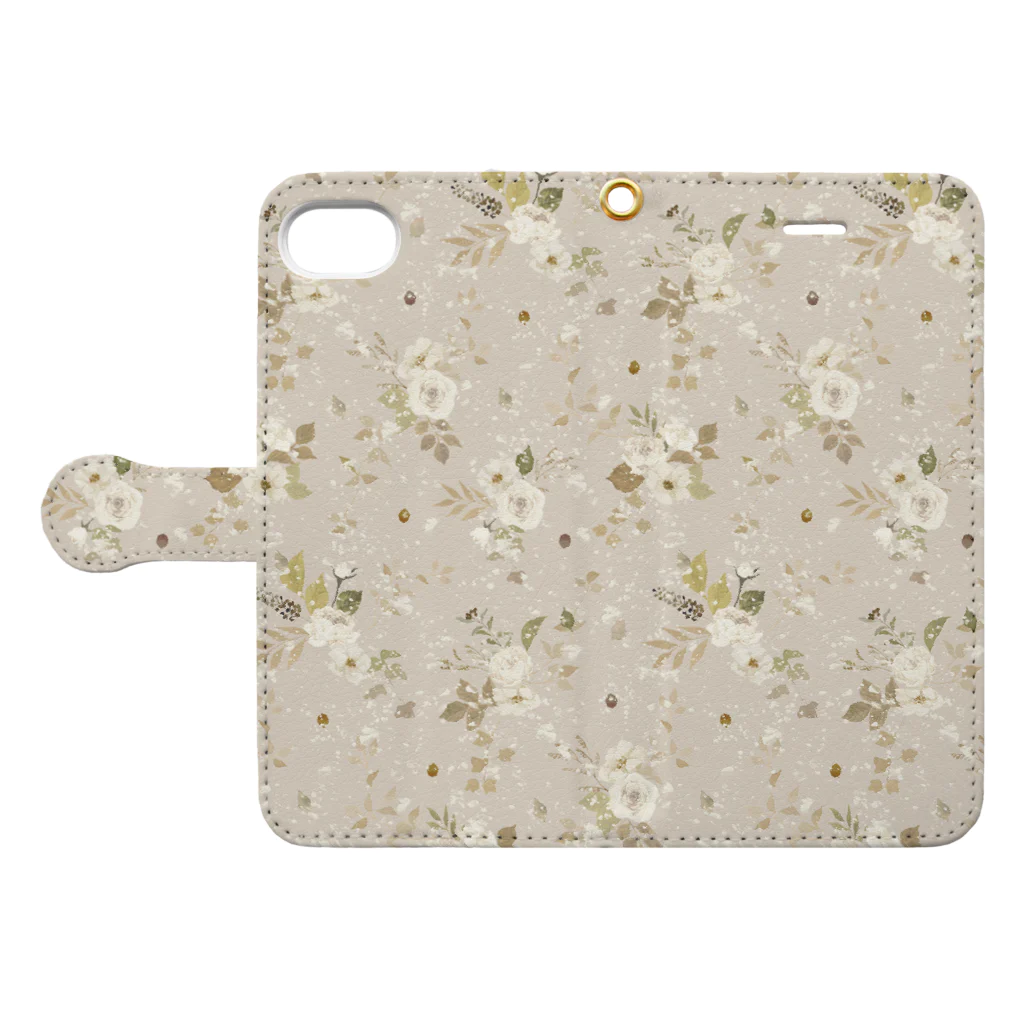 三浦朋代のRuimeme × 三浦朋代 〈Agathe〉flower Book-Style Smartphone Case:Opened (outside)