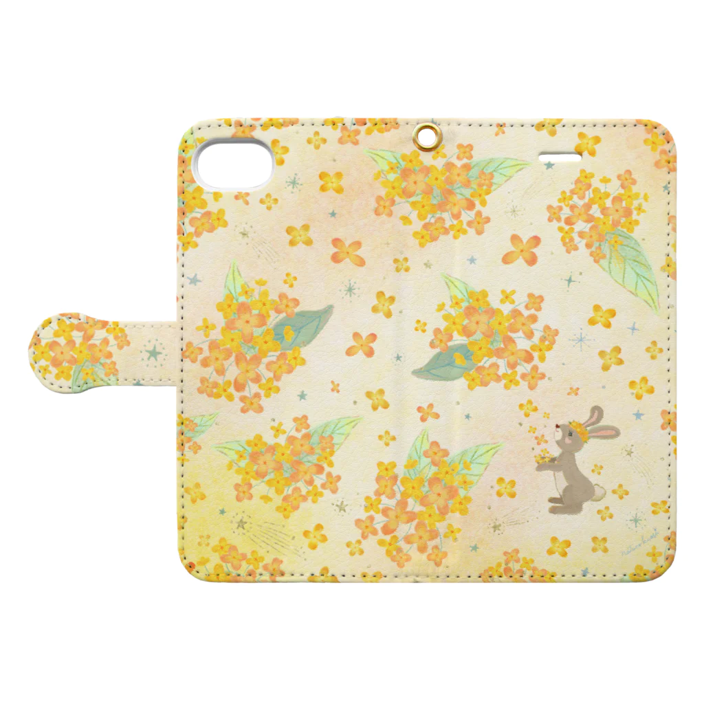 natunokaori_littlestarの金木犀の香りに導かれて... Book-Style Smartphone Case:Opened (outside)