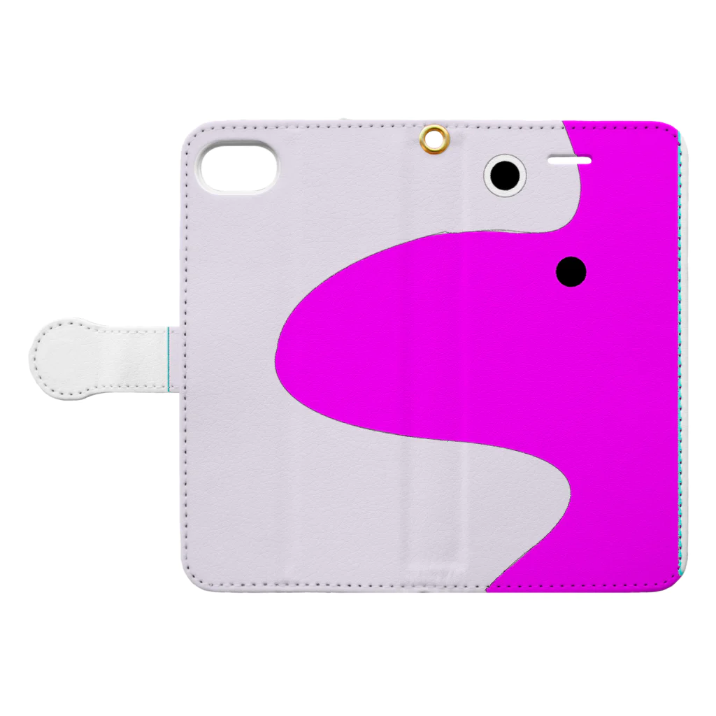 A. fashion apparelのoptical illusion pink Book-Style Smartphone Case:Opened (outside)