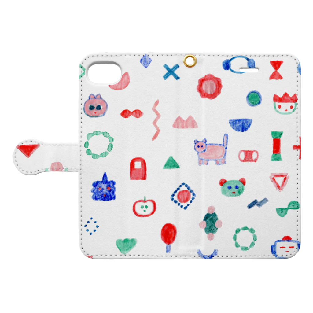 桜のかたちたち Book-Style Smartphone Case:Opened (outside)