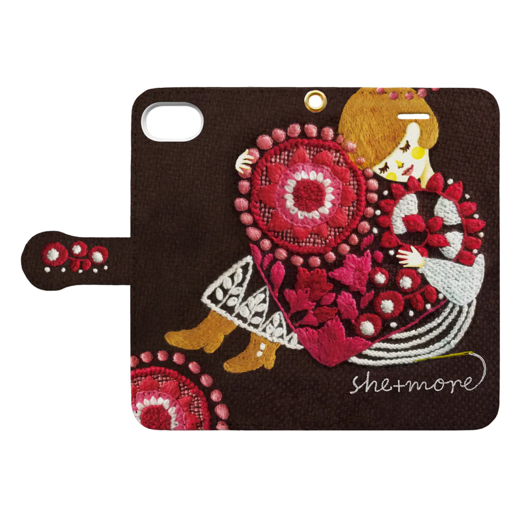 シーモア（she+more）の(iphone) love Book-Style Smartphone Case:Opened (outside)