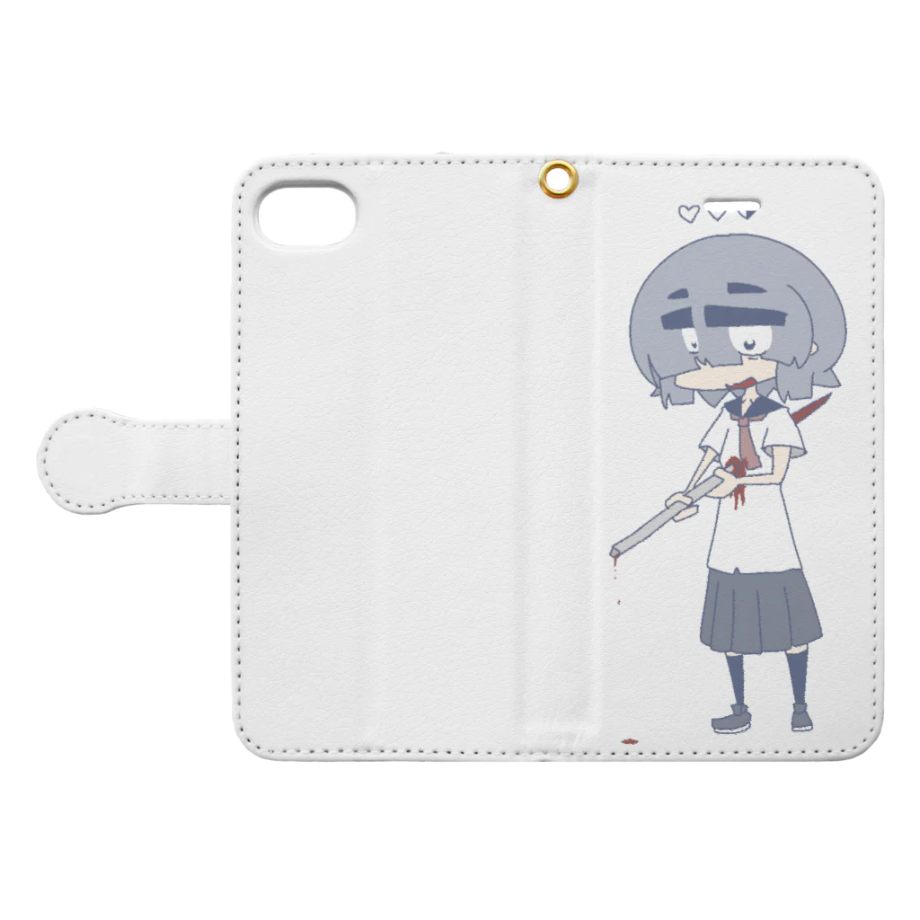 ツナ瓶のぐさ子 Book-Style Smartphone Case:Opened (outside)