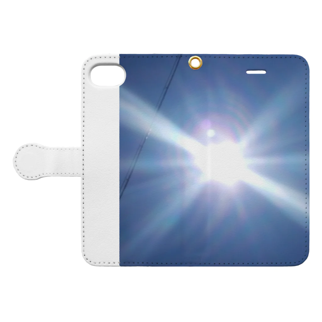キアヌの太陽サンサン Book-Style Smartphone Case:Opened (outside)