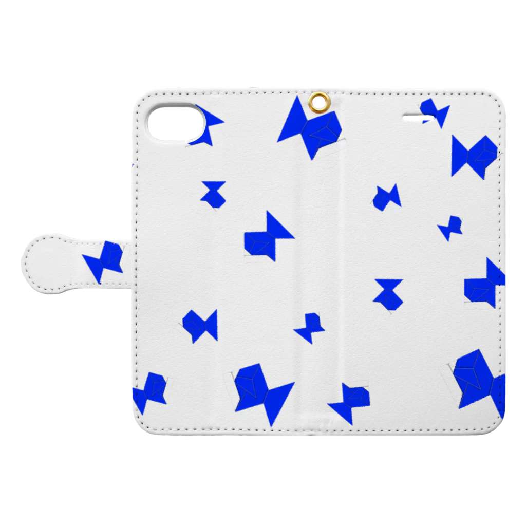 私事部の折り紙　青魚　影有り Book-Style Smartphone Case:Opened (outside)