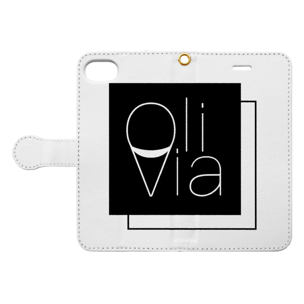 Olivia 【Official】の【数量限定価格】Oliviaスマホケース 手帳型スマホケースを開いた場合(外側)