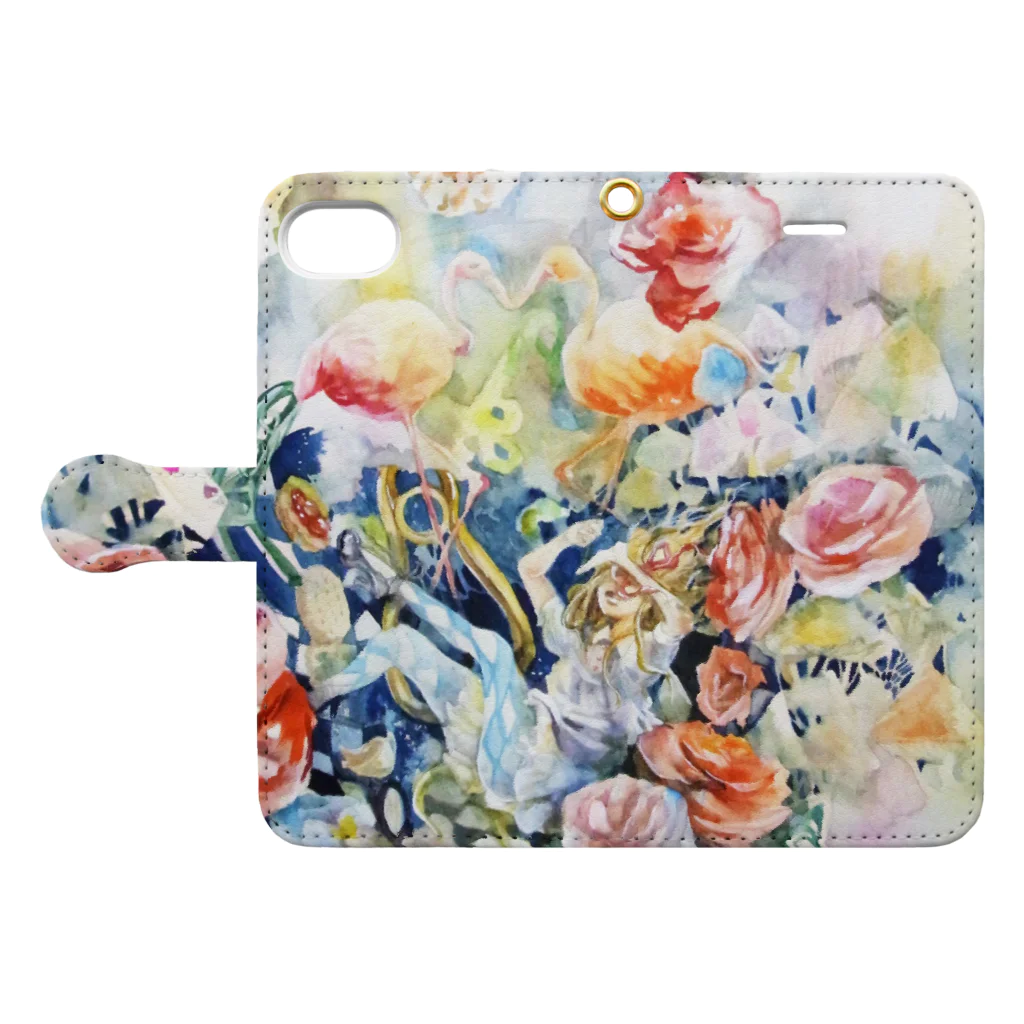 yui.nのFalling Into Wonderland Book-Style Smartphone Case:Opened (outside)