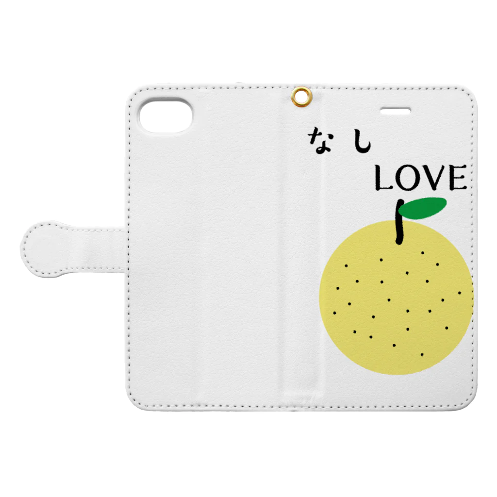 なしLOVEのなしLOVE Book-Style Smartphone Case:Opened (outside)
