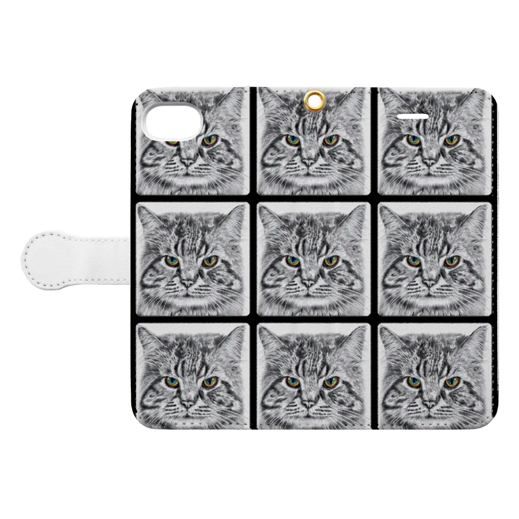 村雲 さゆりのcat×9 Book-Style Smartphone Case:Opened (outside)