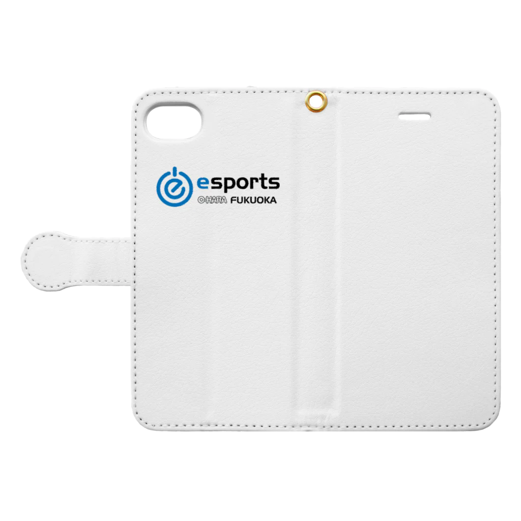 大原学園 福岡校 eスポーツ部のeスポーツ大原福岡　横ロゴ Book-Style Smartphone Case:Opened (outside)