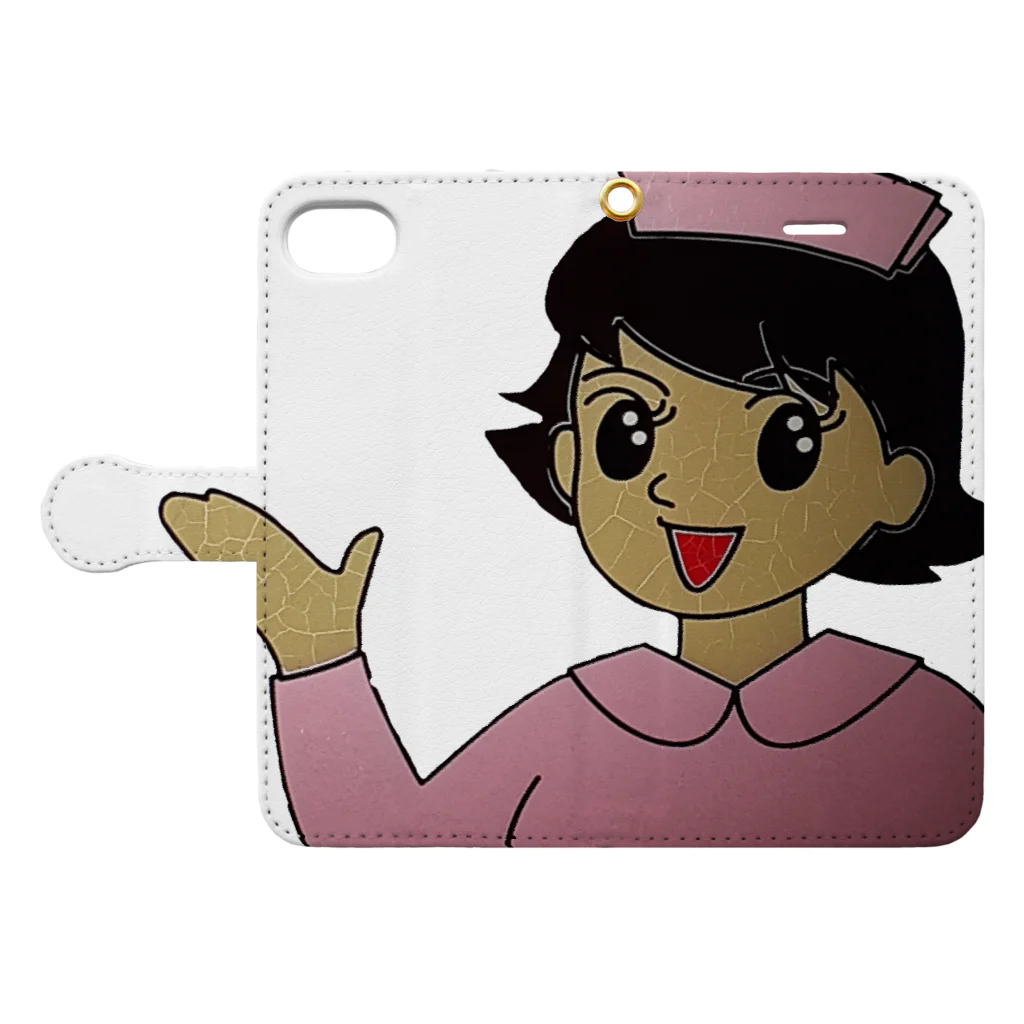 竹下キノの店の看護婦さん Book-Style Smartphone Case:Opened (outside)