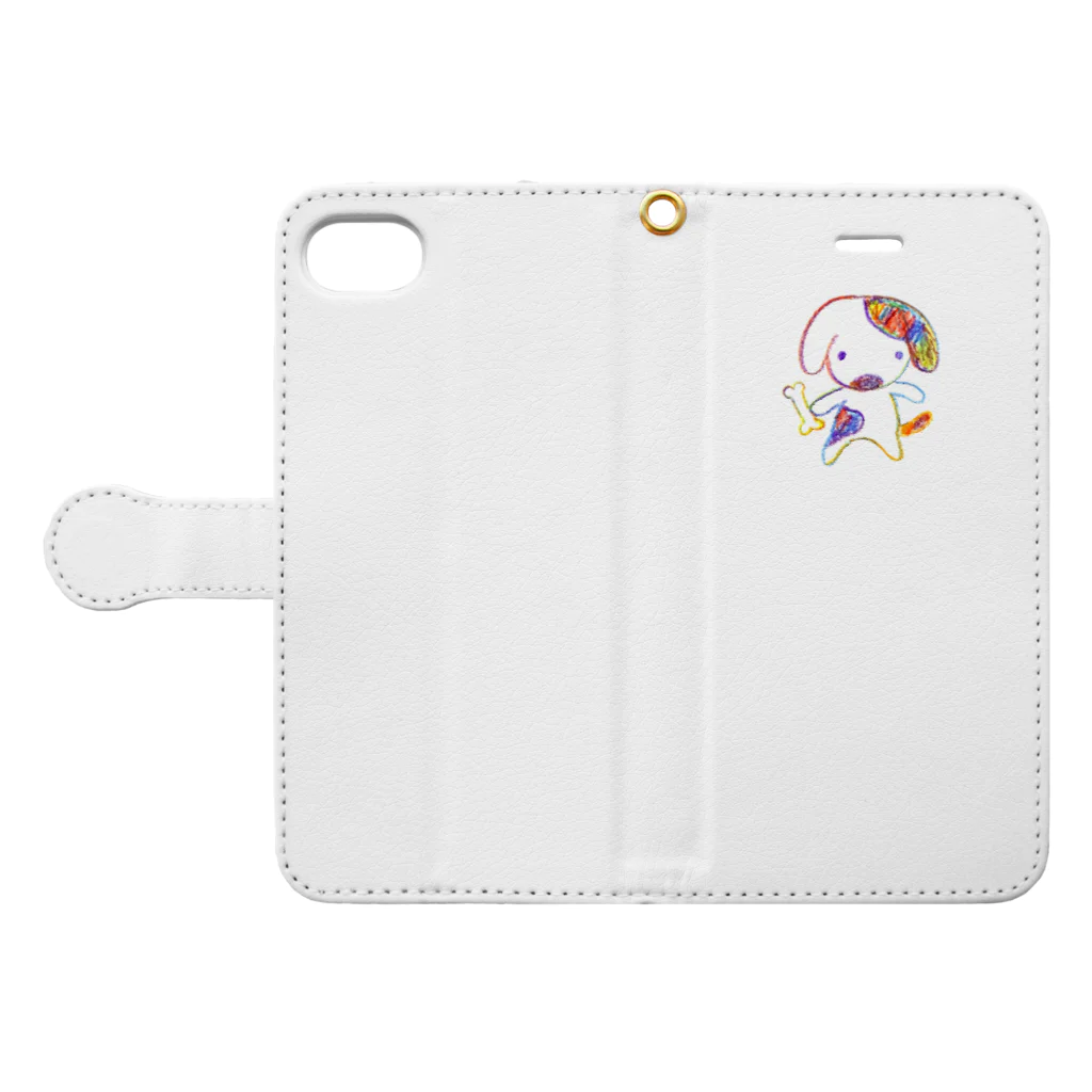 犬小屋のAwawaいぬ Book-Style Smartphone Case:Opened (outside)