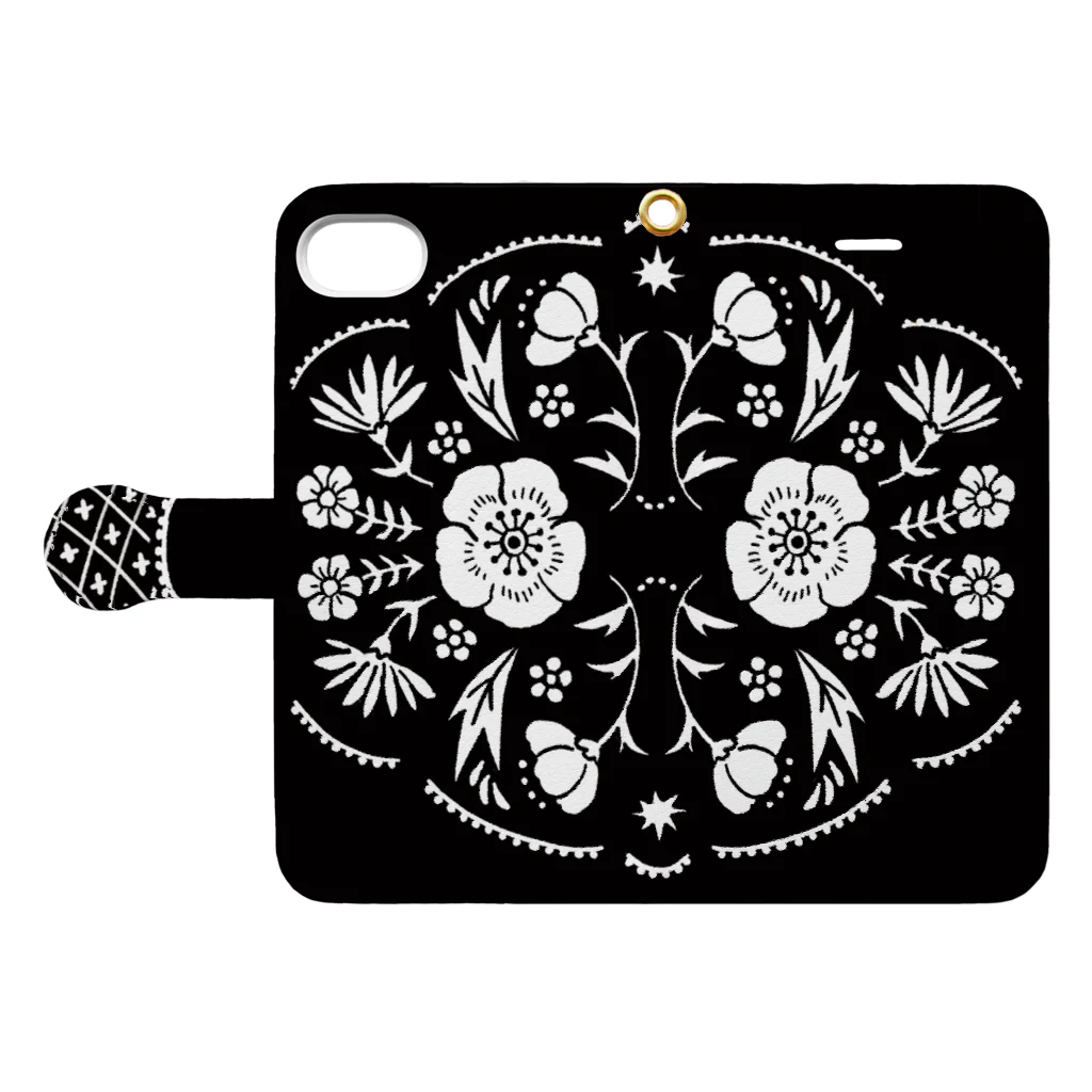 asaumi ninaのsmart phone case -white- Book-Style Smartphone Case:Opened (outside)