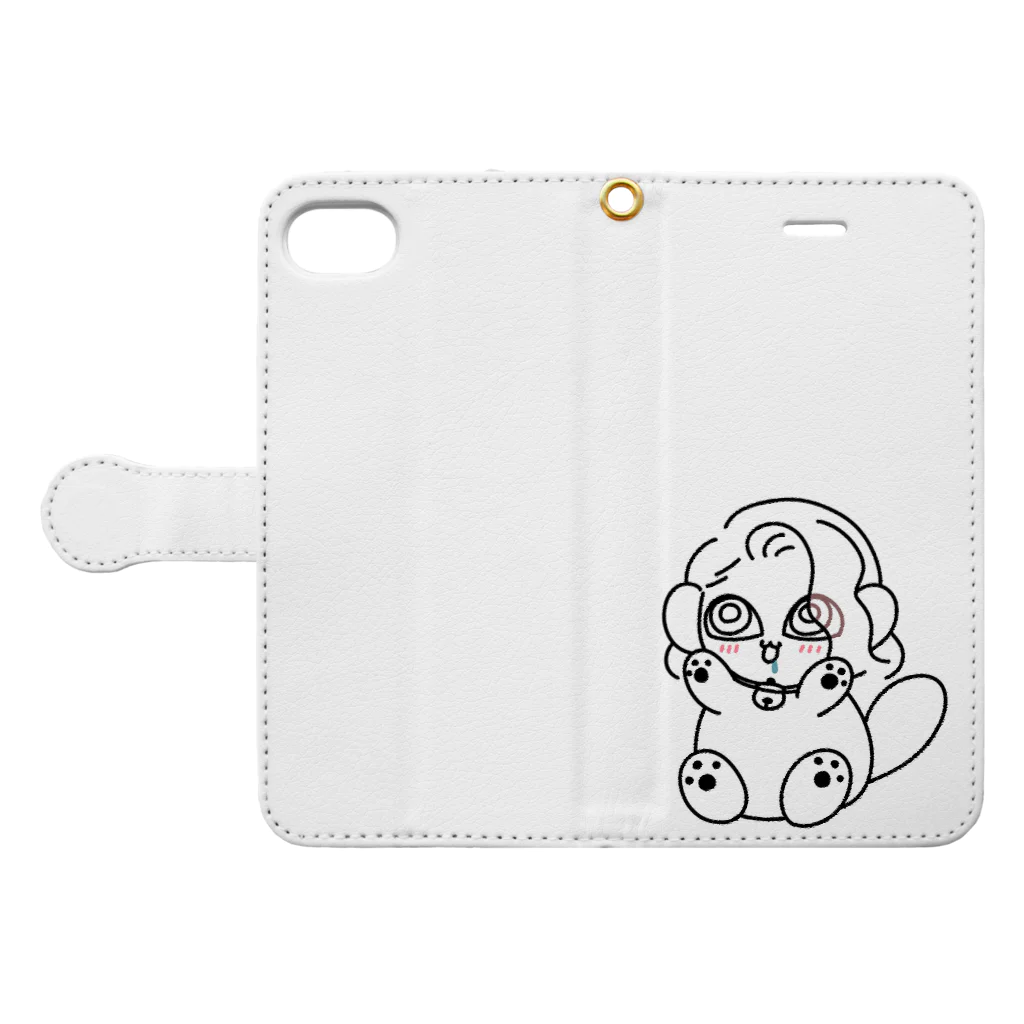 MuQ's SHOPのONEDARI PONPOKO Book-Style Smartphone Case:Opened (outside)