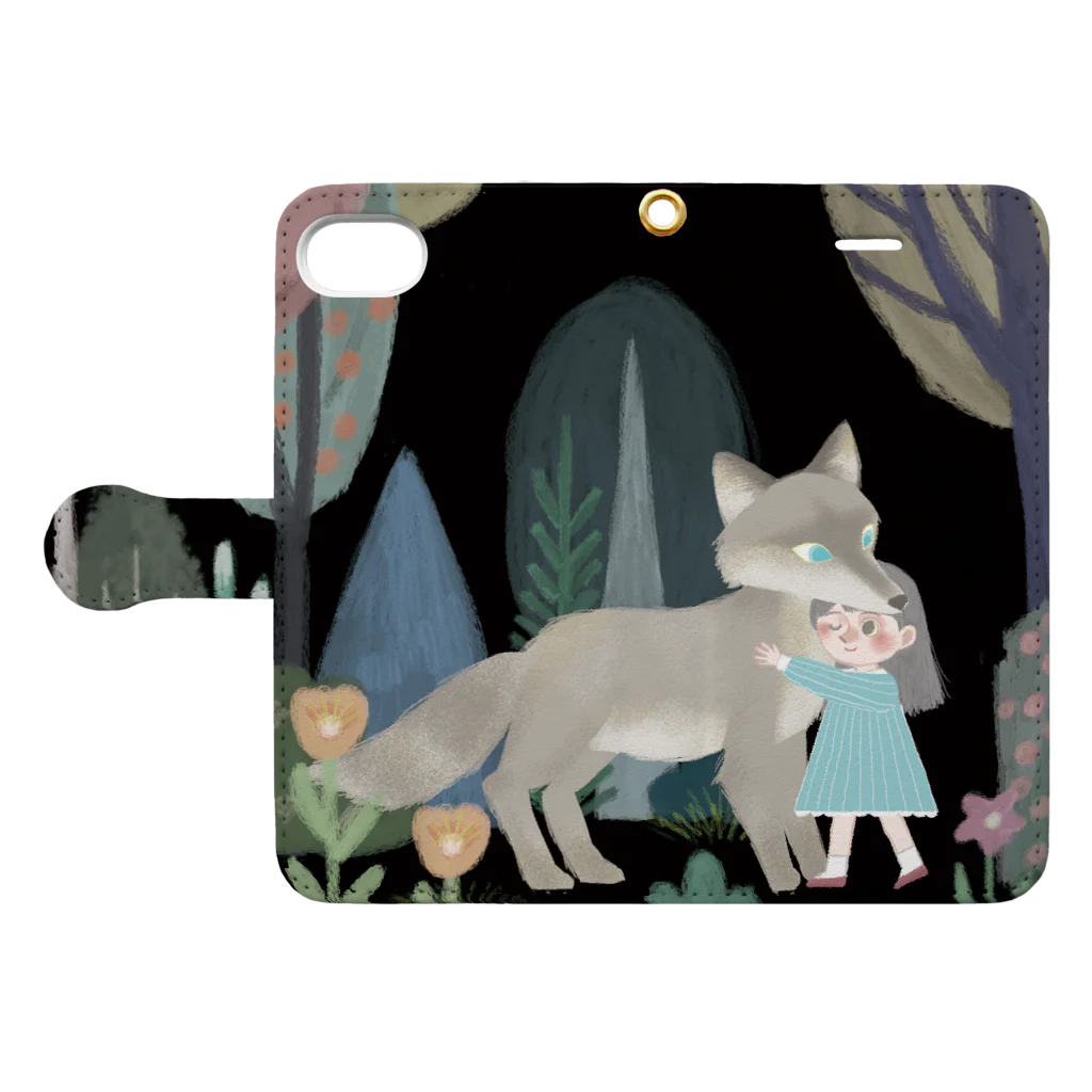 すずなみまりのdear wolf Book-Style Smartphone Case:Opened (outside)