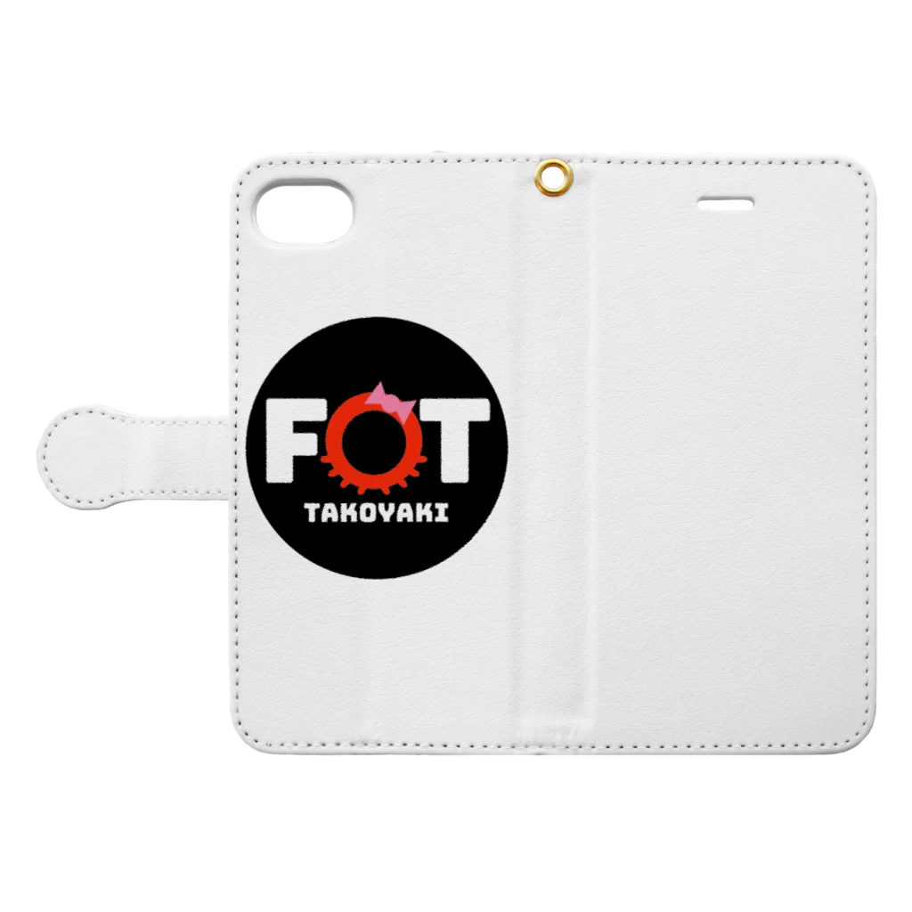 FOTのたこやき　FOT 手帳型スマホケースを開いた場合(外側)