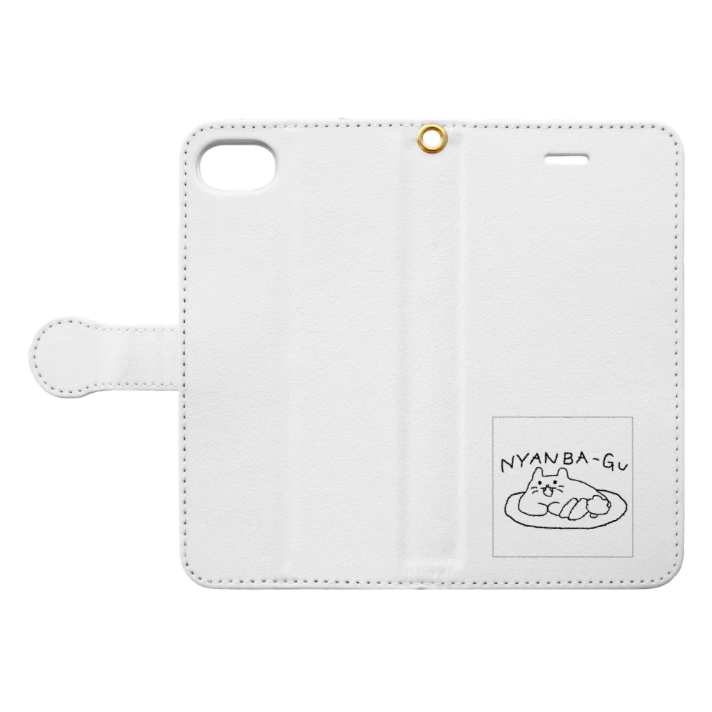 nekodango222のにゃんバーグ Book-Style Smartphone Case:Opened (outside)