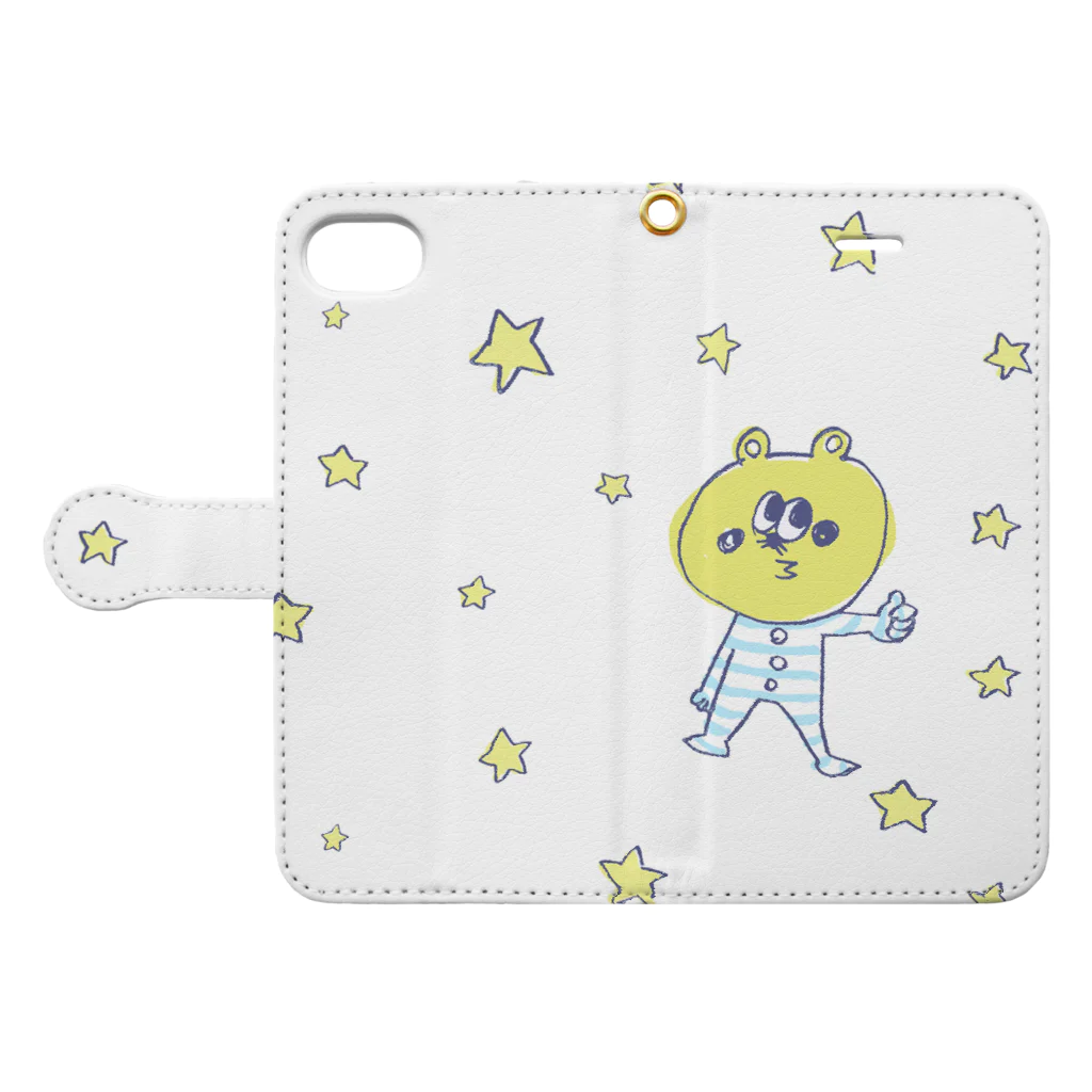 doruboy.の大豆☆まめ太郎 Book-Style Smartphone Case:Opened (outside)