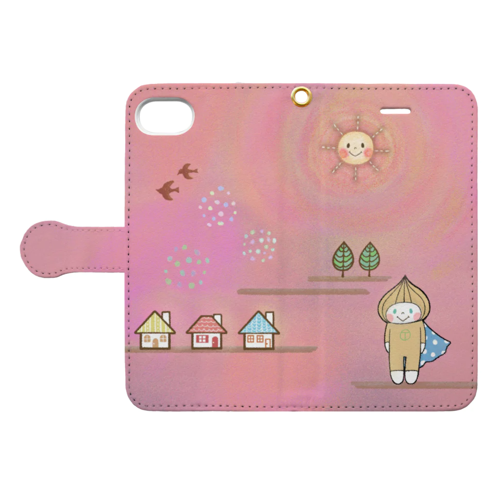 Hoshira Shiho 📎のEarly morning （手帳型スマホケース） Book-Style Smartphone Case:Opened (outside)