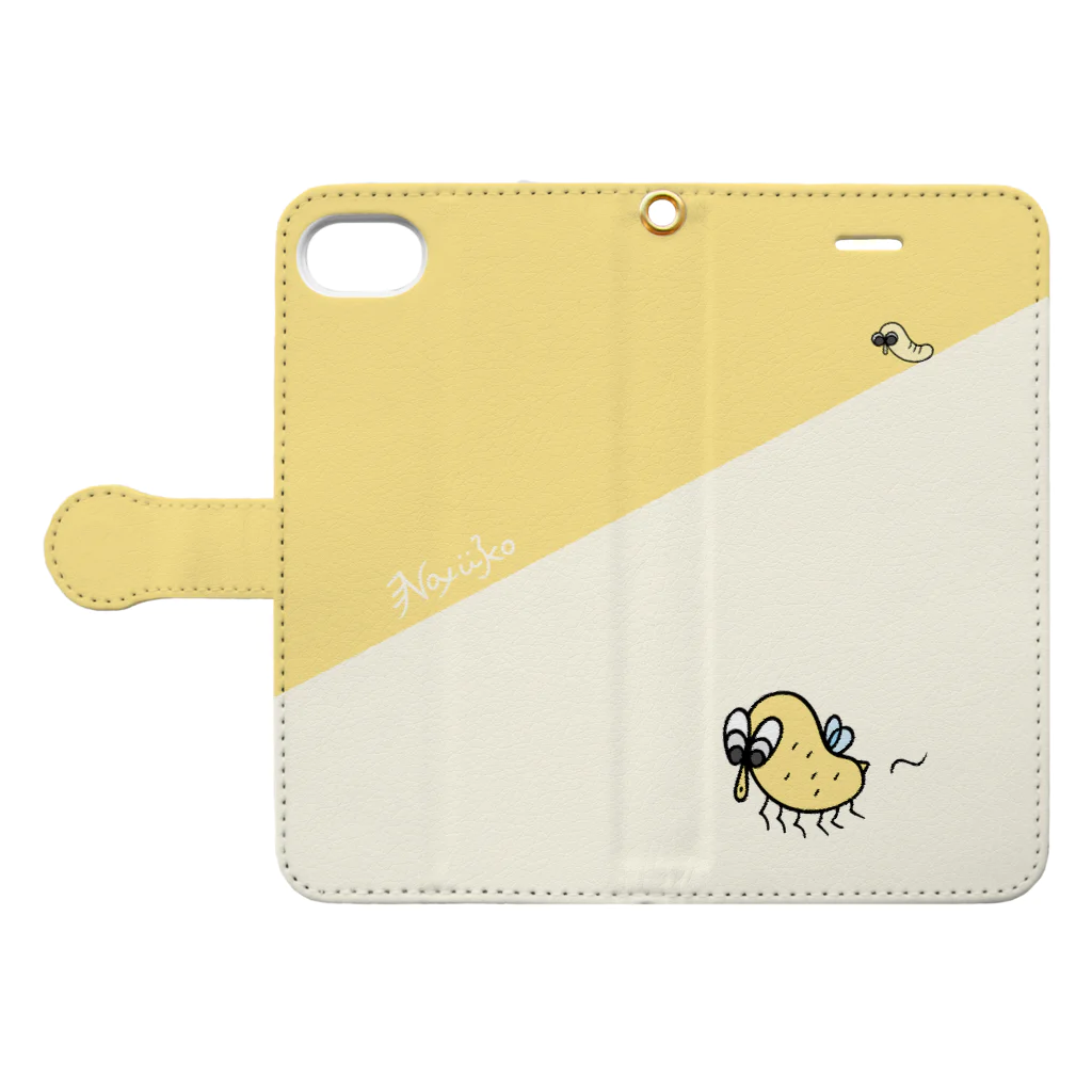 Nayukoの幸運のハエ Book-Style Smartphone Case:Opened (outside)