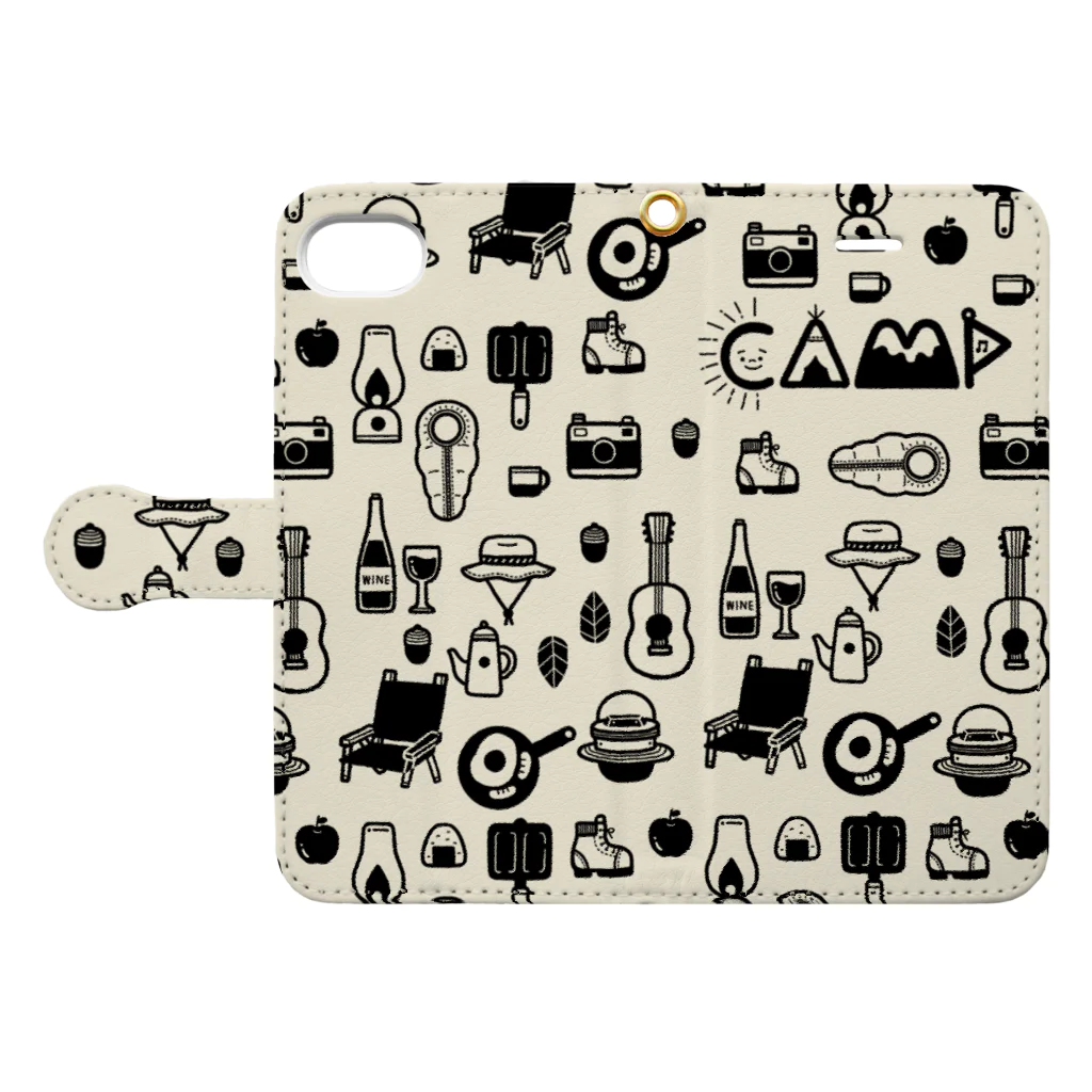 hibikのhibik_camp Book-Style Smartphone Case:Opened (outside)