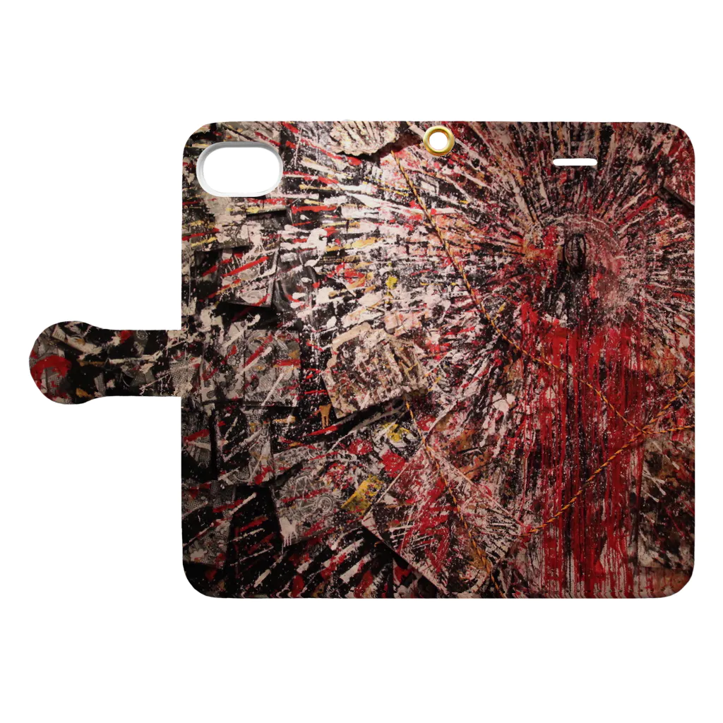 TAKUYA TAKEUCHIの世界生福 -思考- Book-Style Smartphone Case:Opened (outside)