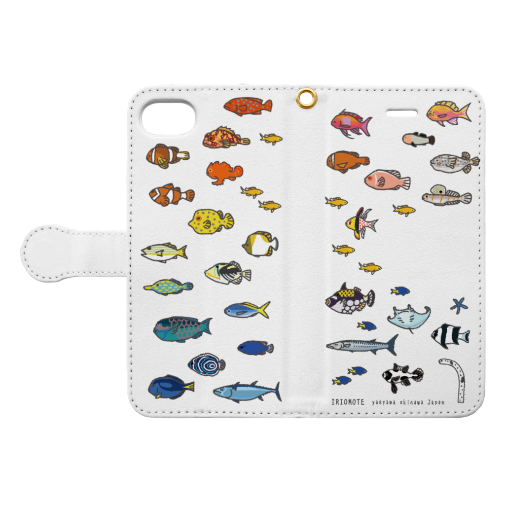 しまのなかまfromIRIOMOTEのらくがきしまのなかま魚類（6-6s-7-8） Book-Style Smartphone Case:Opened (outside)