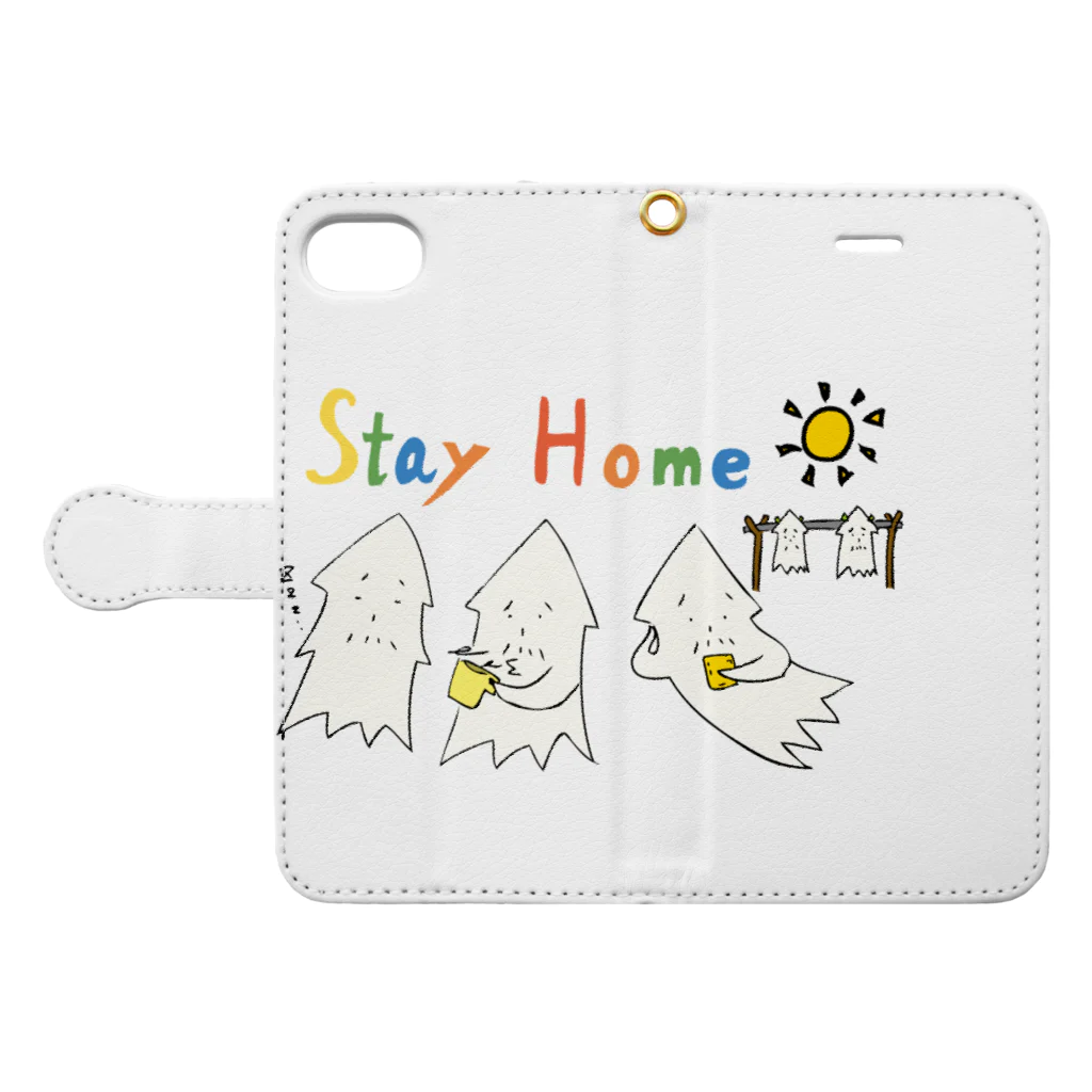 モンゴイカンパニー　販売部のSTAY HOME モンゴイカ Book-Style Smartphone Case:Opened (outside)