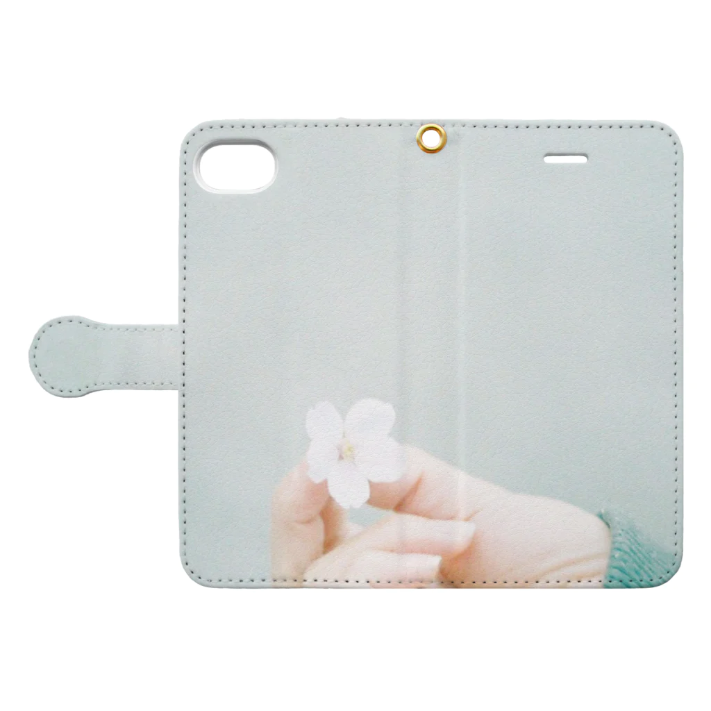 ✯しーくん。の【ひとひらの桜】iPhoneケース Book-Style Smartphone Case:Opened (outside)