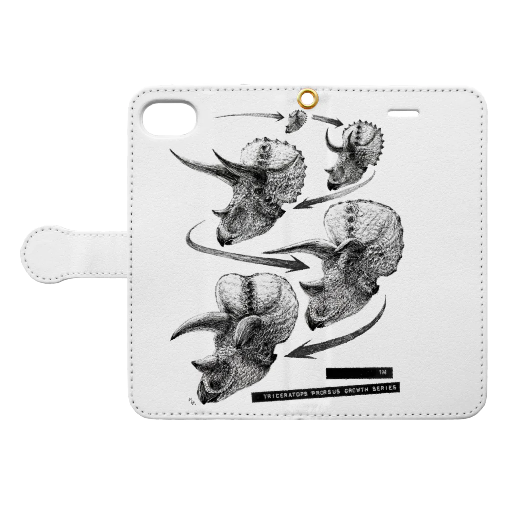 segasworksのTriceratops prorsus growth series Book-Style Smartphone Case:Opened (outside)