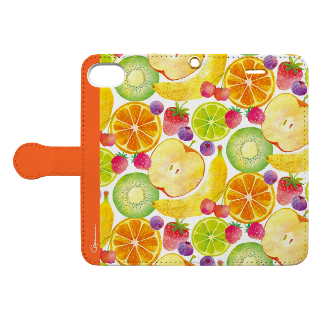 Opera Houseの［fruits］ スマホケース Book-Style Smartphone Case:Opened (outside)