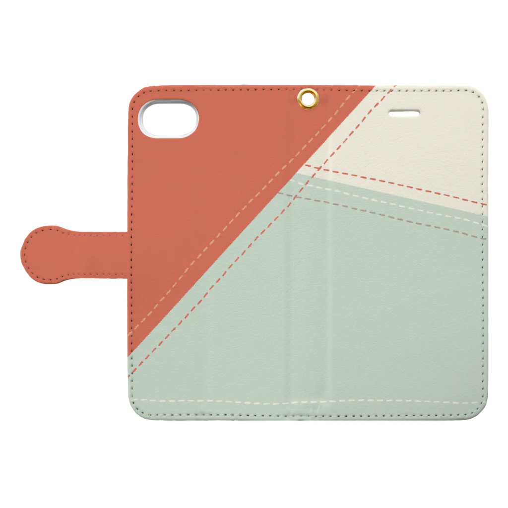 ToiToyのシンプル　カラフル　OR Book-Style Smartphone Case:Opened (outside)