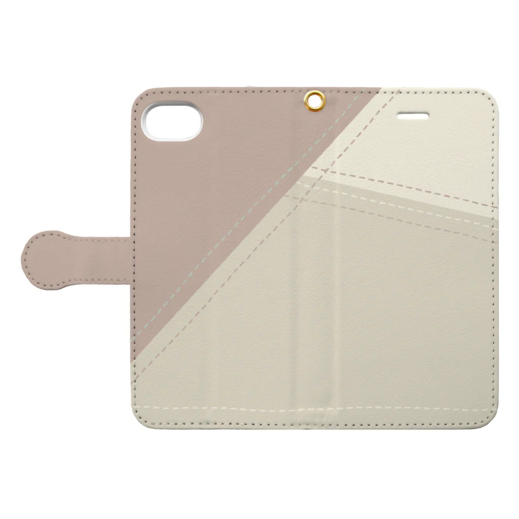 ToiToyのシンプル　カラフル　CF Book-Style Smartphone Case:Opened (outside)