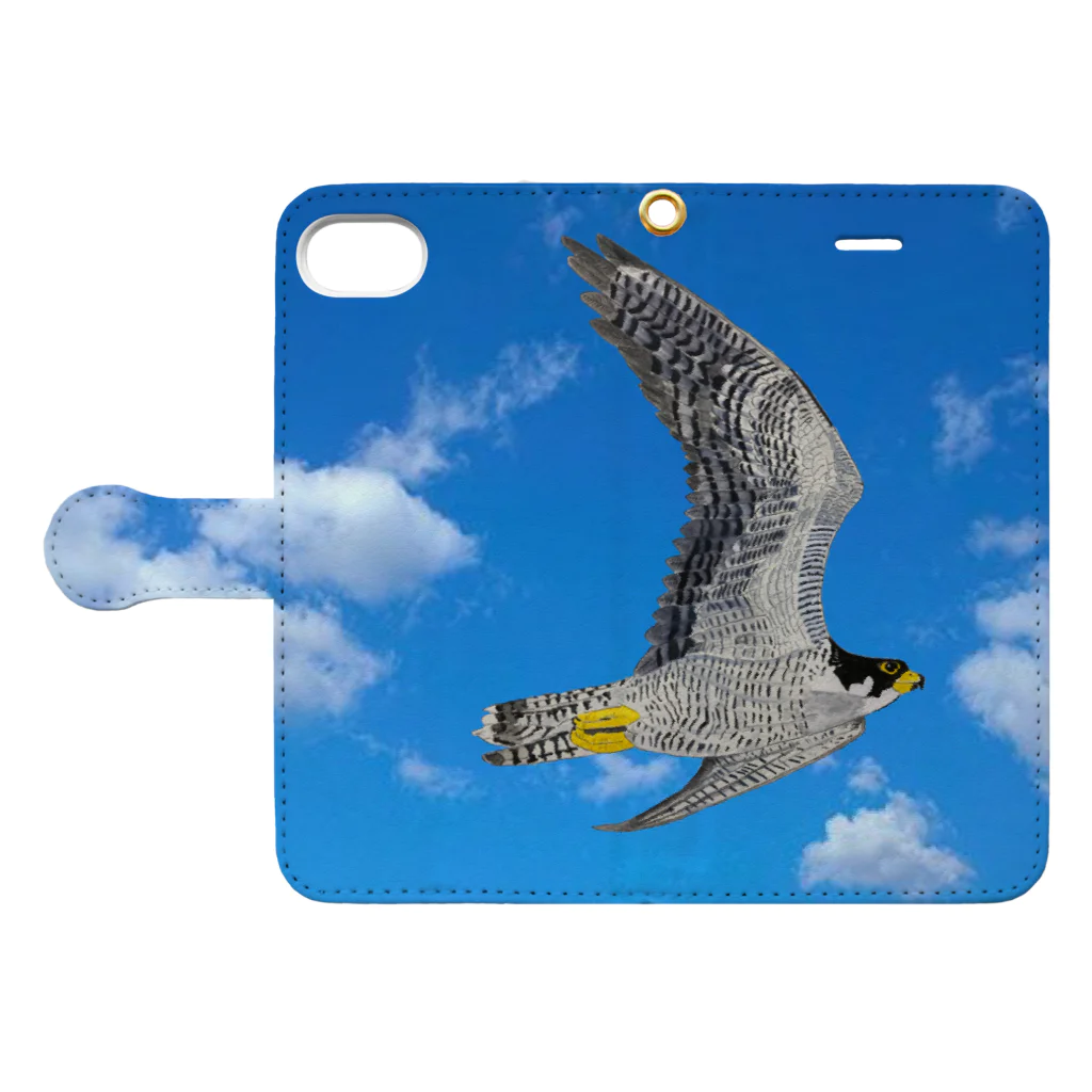 Coshi-Mild-Wildのハヤブサだよぉん🦅 Book-Style Smartphone Case:Opened (outside)