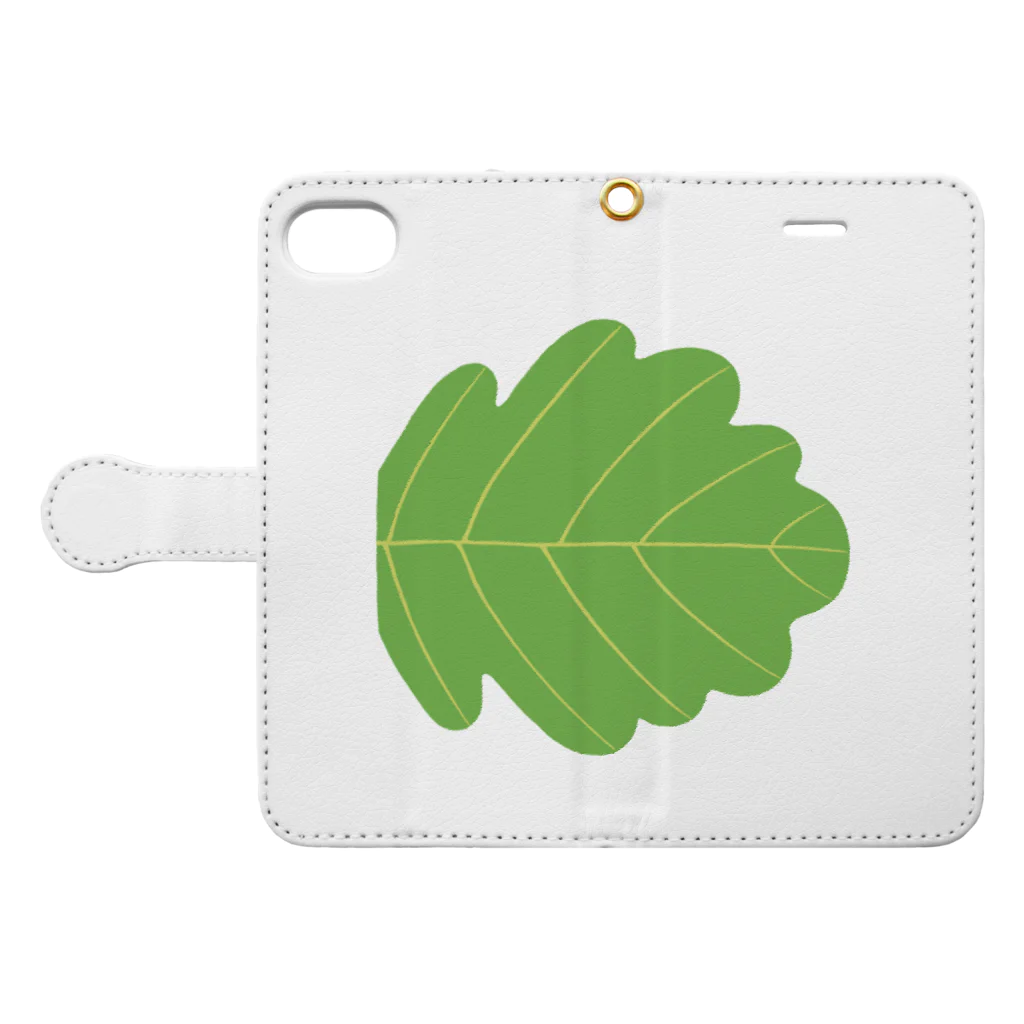 mochi屋の柏餅 Book-Style Smartphone Case:Opened (outside)
