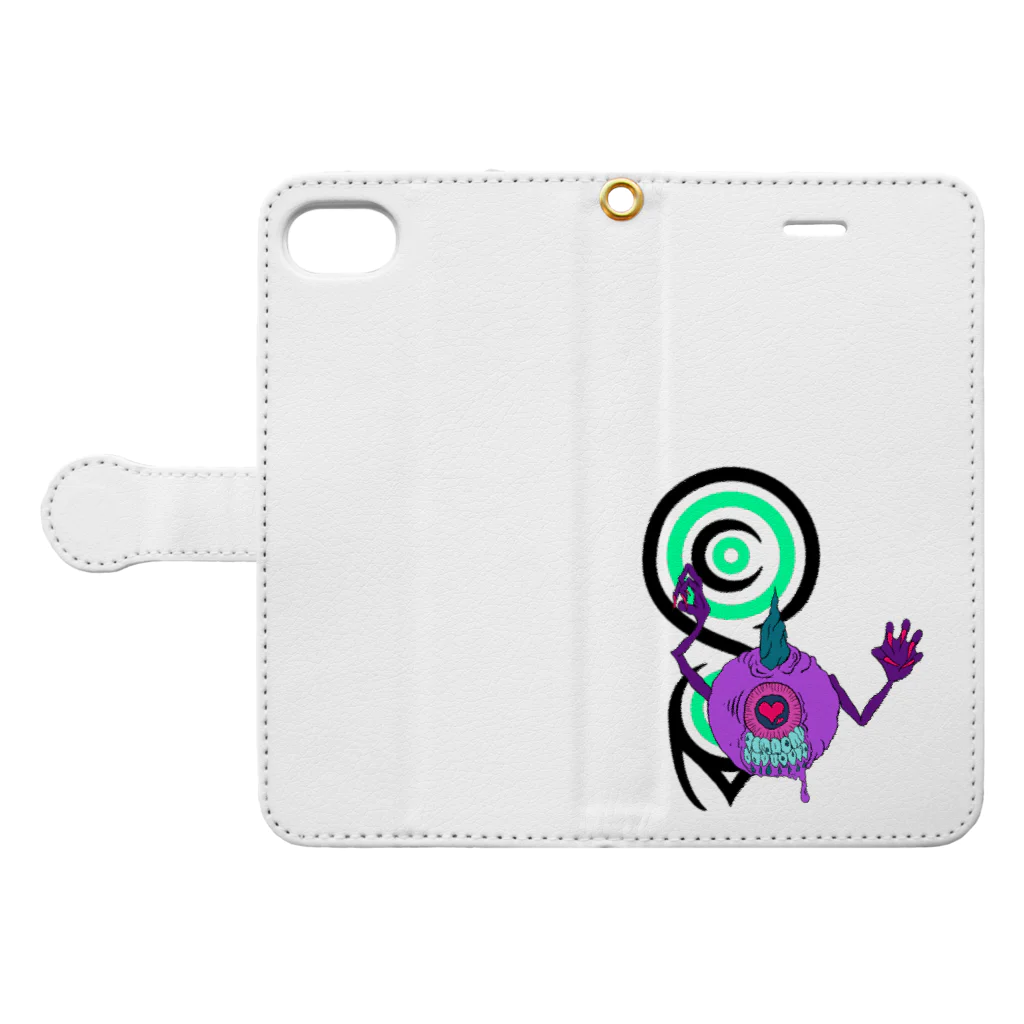 Mandala-Kissのサイコパス＆SONOKOロゴ Book-Style Smartphone Case:Opened (outside)