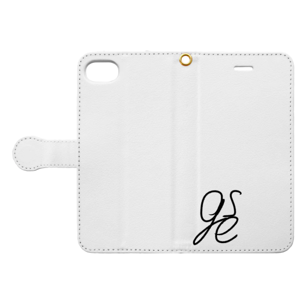 えりんぎ　源氏物語のげんじくん　ドシンプルオリジナルスマホケース Book-Style Smartphone Case:Opened (outside)