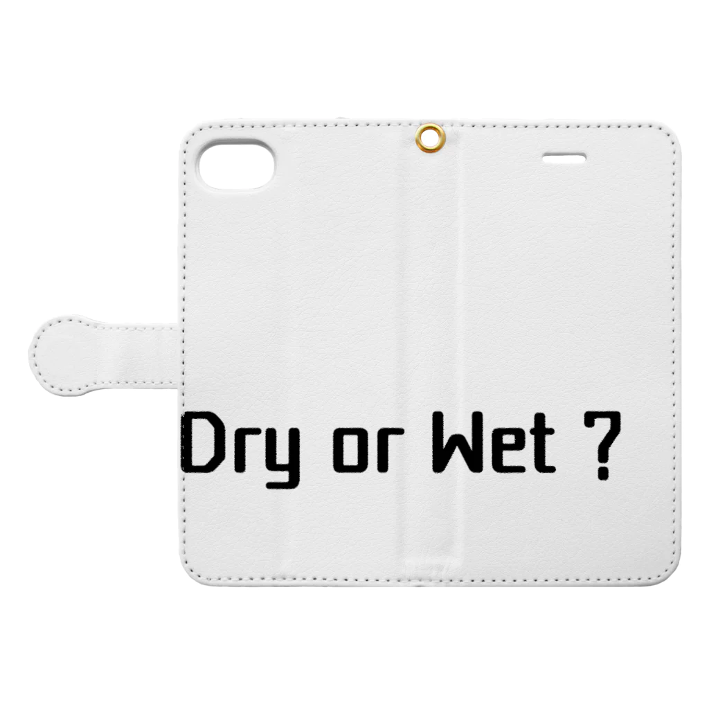 しらいし…Dry or Wet?のDry or Wet ? Book-Style Smartphone Case:Opened (outside)