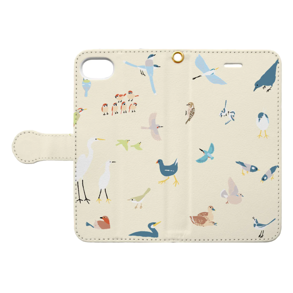 piro piro piccoloのトリミノススメ Book-Style Smartphone Case:Opened (outside)