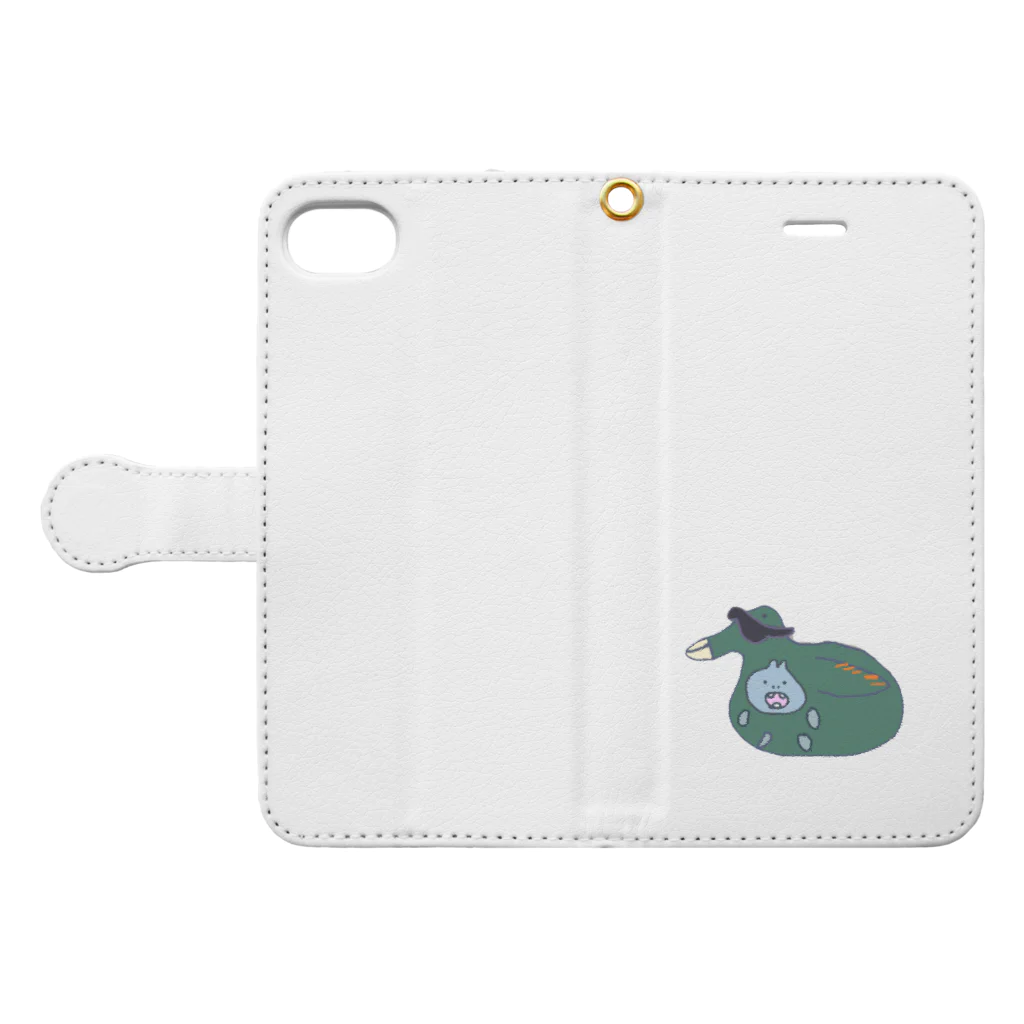 はーときんにくちゃん　YouTube わんつーすりーのCAMOCAMONE⭐︎ Book-Style Smartphone Case:Opened (outside)