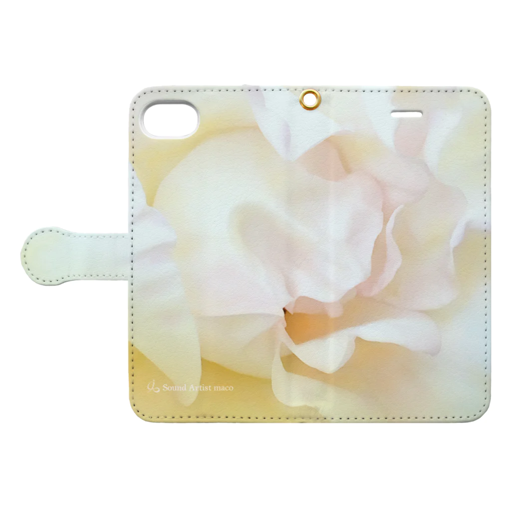 Flowering TAOの朝日にまどろむ【薔薇】（花の色） Book-Style Smartphone Case:Opened (outside)