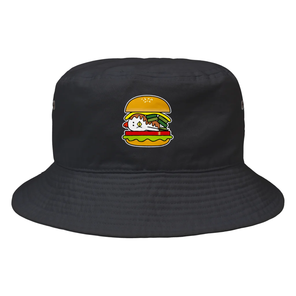 さきとも(muggy)のお店の とり男バーガー Bucket Hat