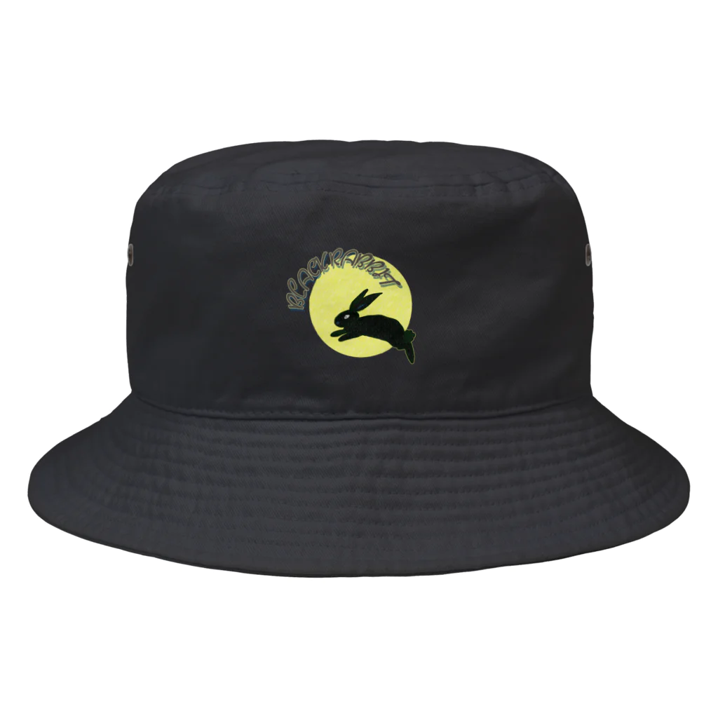 MZグラフィックスのうさぎ年　2023　ブラック・ラビット Bucket Hat