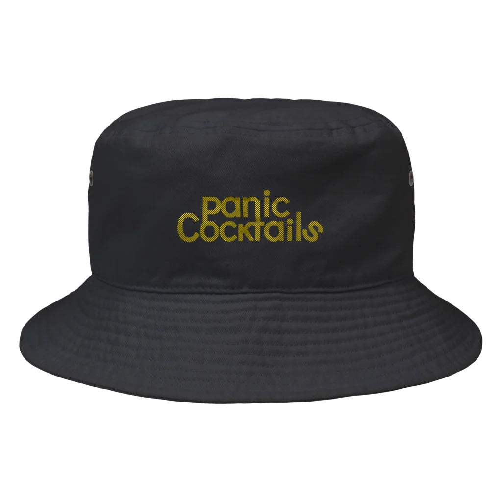 Panic CocktailsのPanic Cocktails BoldLogo YellowDot Bucket Hat