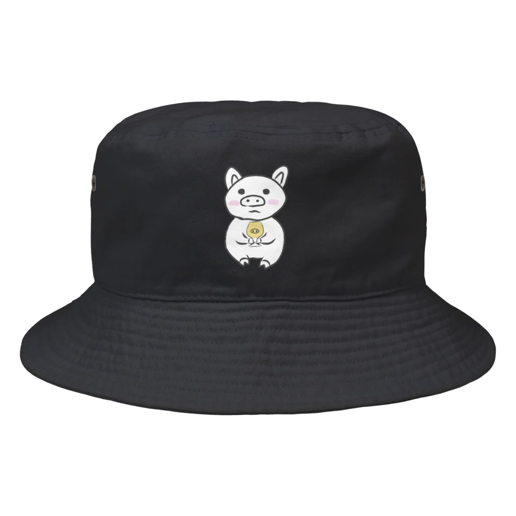 乾杯待ちのぶたの乾杯待ちのぶた　カラーver. Bucket Hat