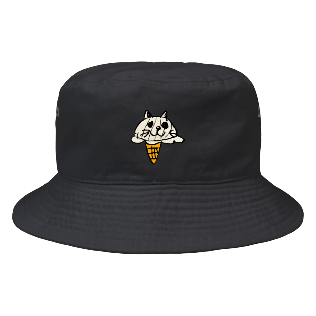 ModernAgeのアイスクリーム猫 Bucket Hat