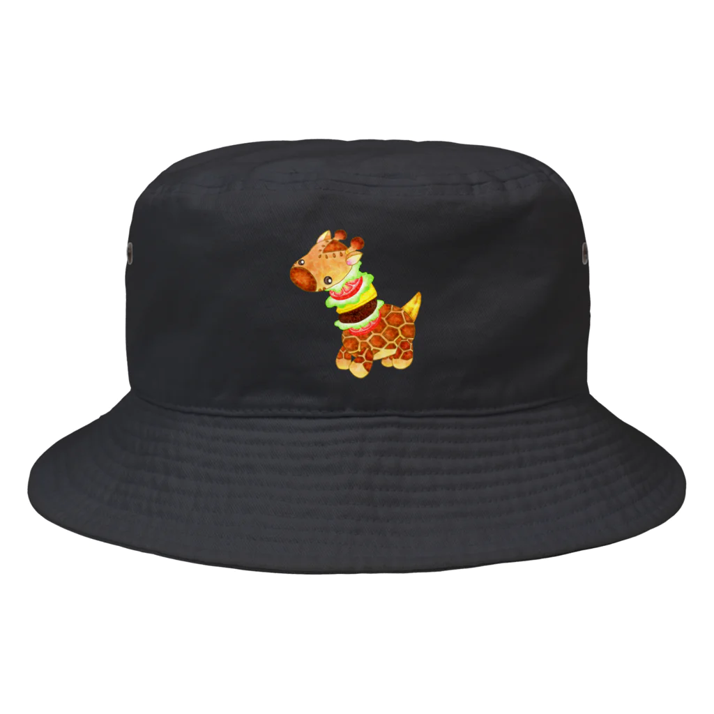 satoayaのアニマルカフェのフードアニマル　キリンバーガー Bucket Hat