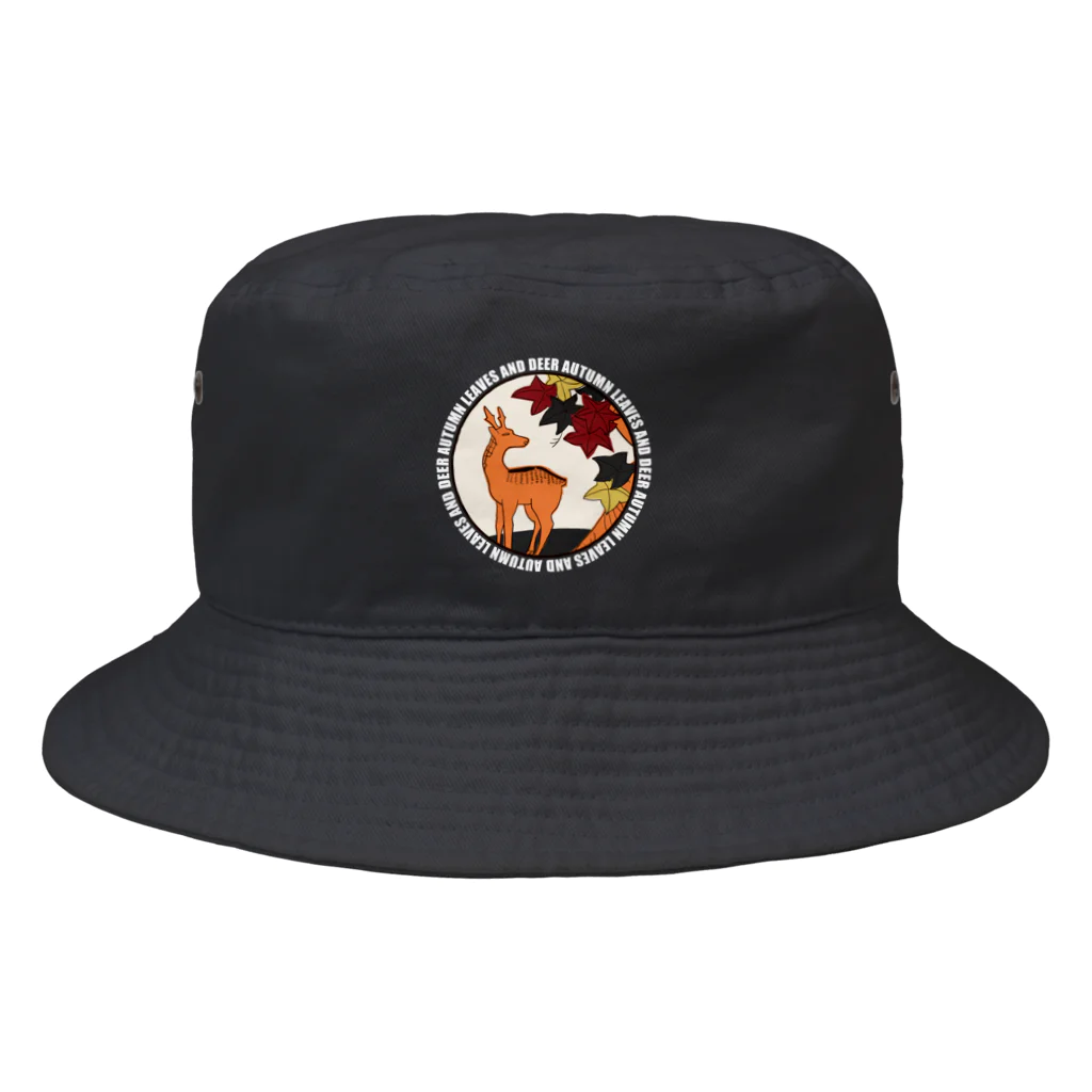 WebArtsの花札丸デザイン「紅葉に鹿」02 Bucket Hat