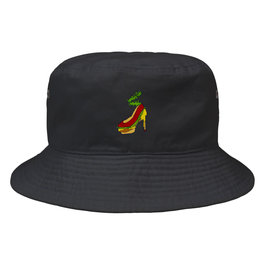 寂しがり屋のハンバーガーヒール単品 Bucket Hat