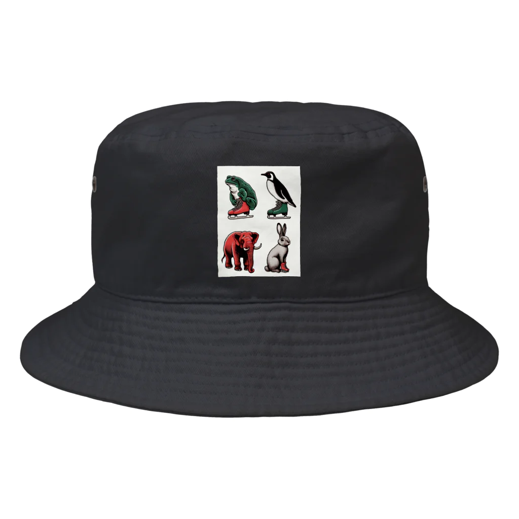 赤白 緑・アカシロ ミドリの【孤独を愛する４人】スケート編（フィギュアスケート） Bucket Hat