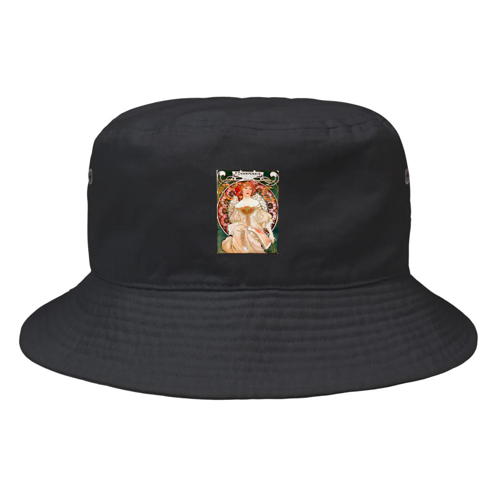アルフォンス・ミュシャ　　グッズ専門店のアルフォンス・ミュシャ　夢想 Bucket Hat